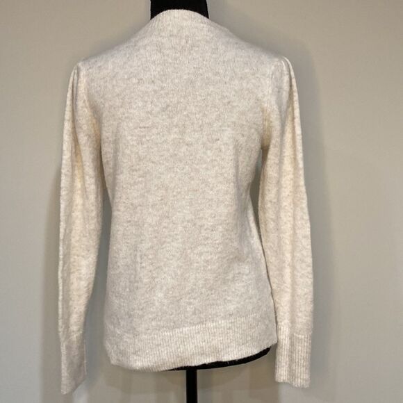 Soft and fuzzy Ann Taylor Loft Cream Sweater - Picture 3 of 5